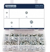 ASSORTED BOX OF STEEL NUTS (BOX OF 280 PIECES)